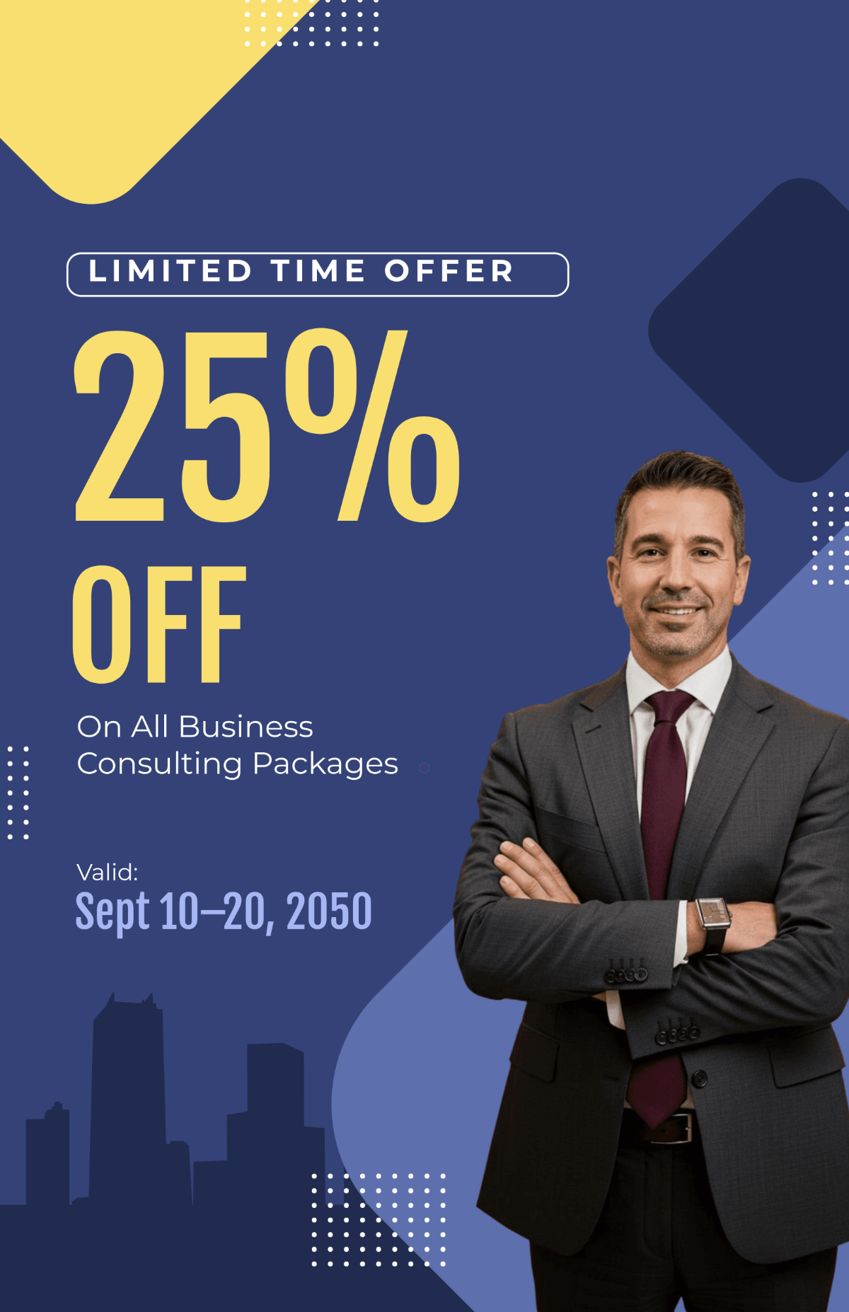 Free Professional Promo Discount Poster Template to Edit Online