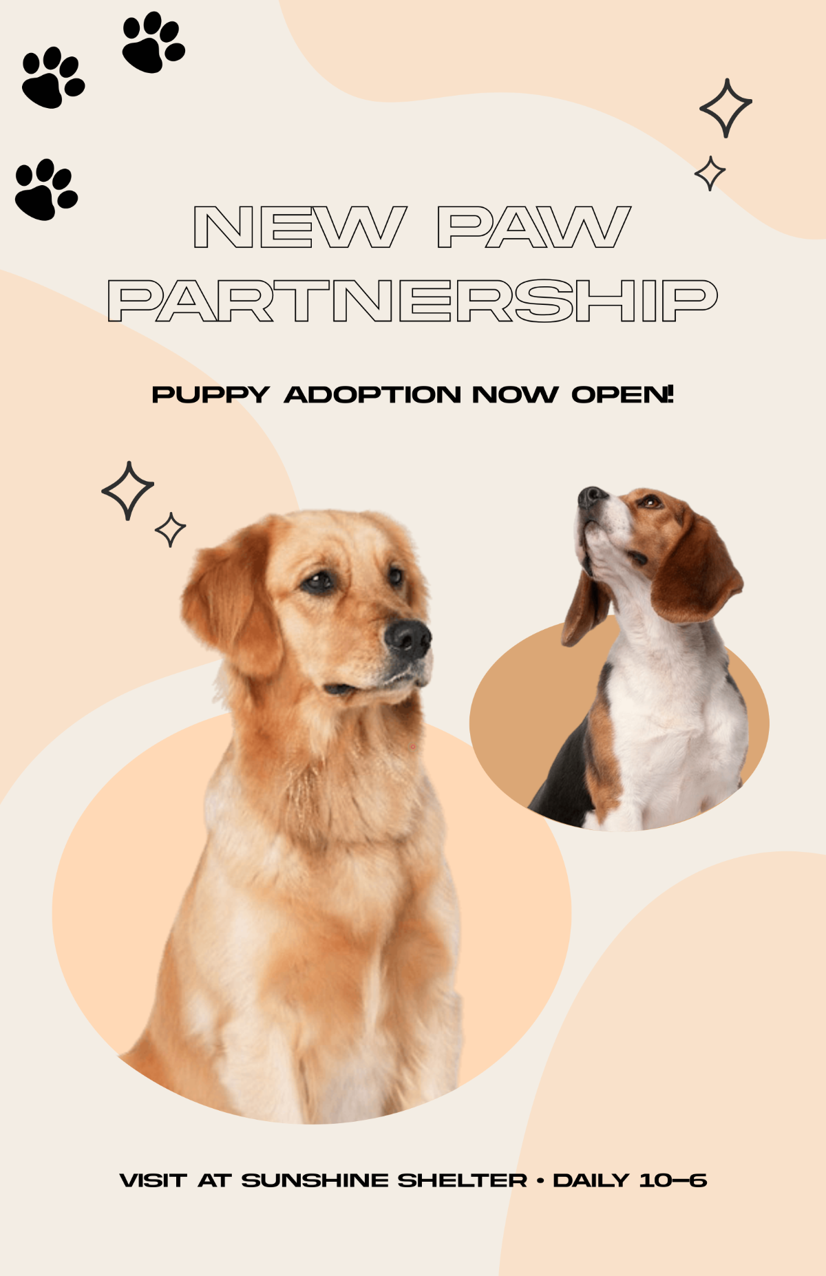 Dog Adoption Announcement Poster
