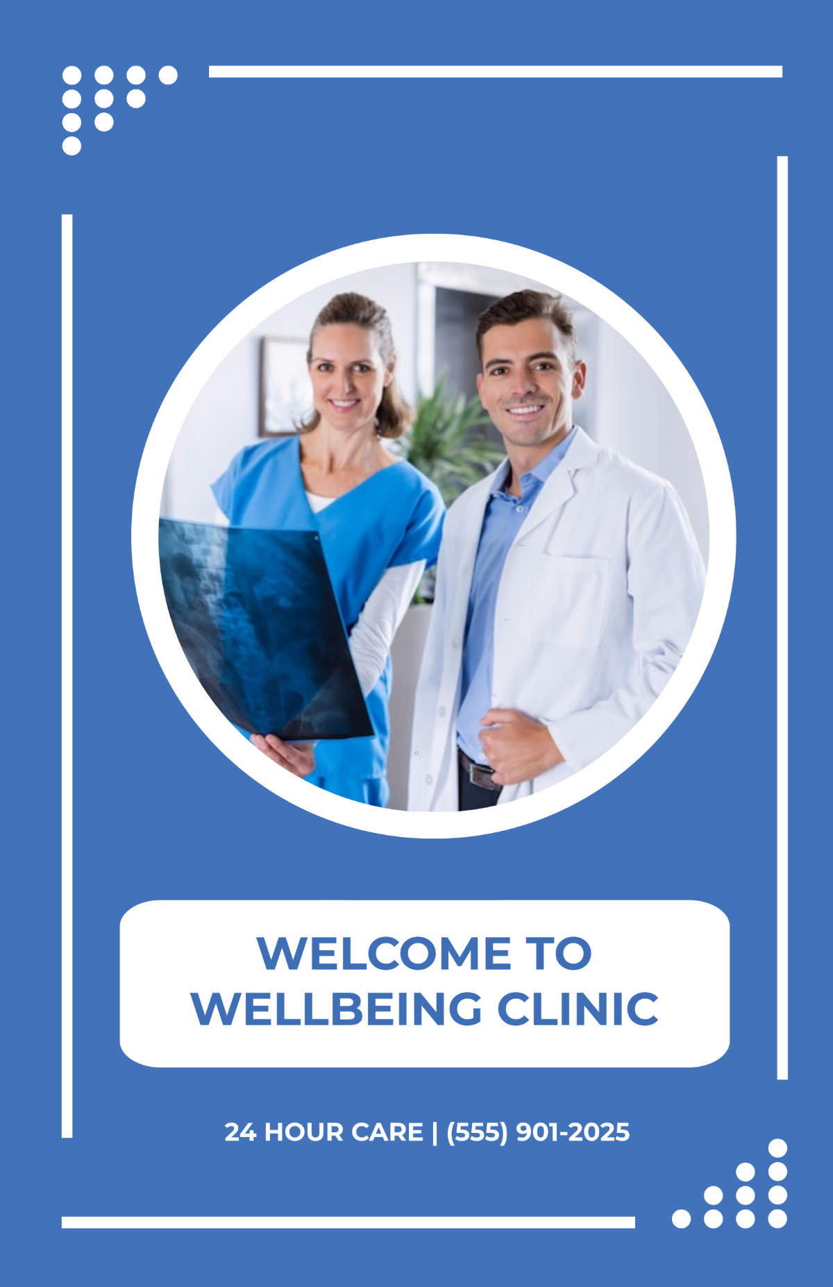 Free Clinic Welcome Poster Design Template to Edit Online