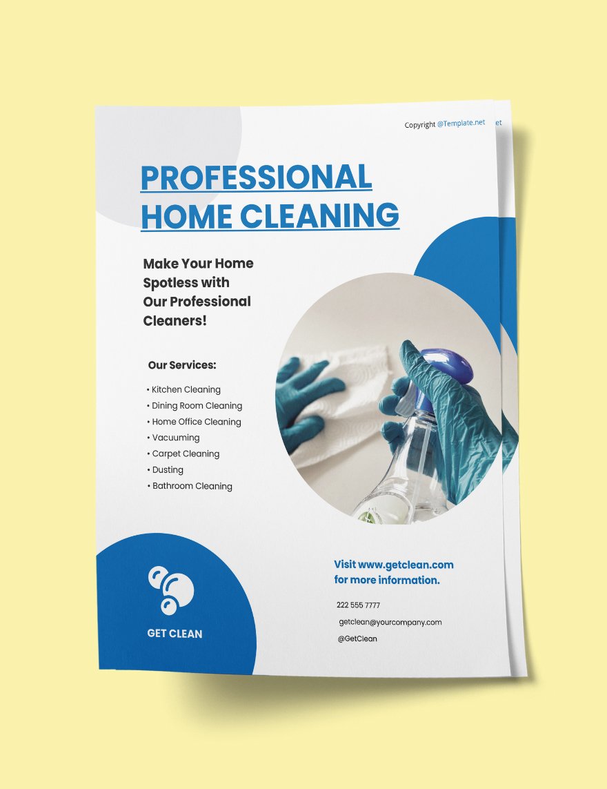 Sample Cleaning Service Flyer Editable