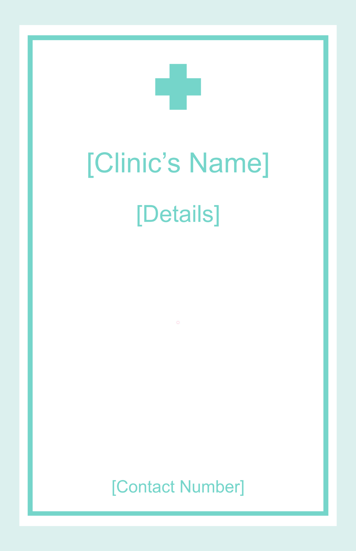 Free Blank Healthcare Clinic Poster Template