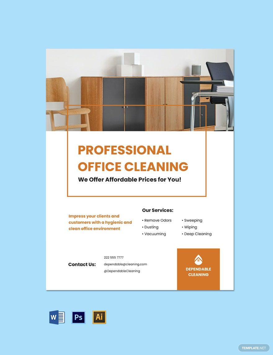 Office Cleaning Service Flyer Template