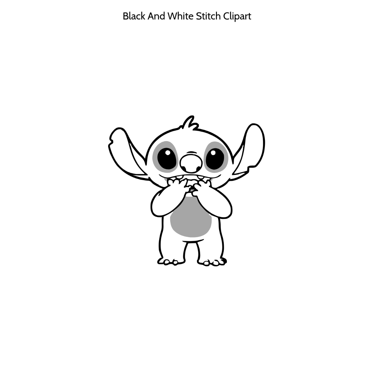 Free Black And White Stitch Clipart to Edit Online