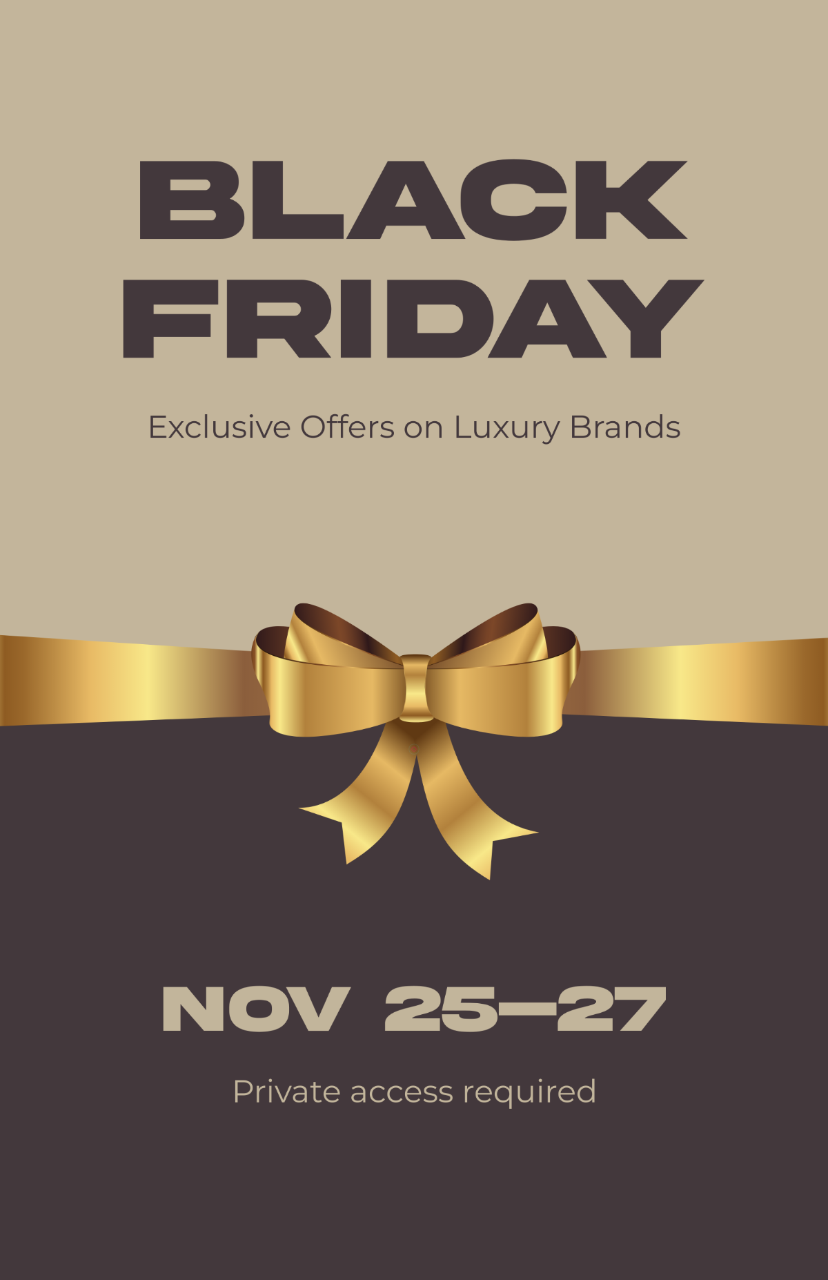 Free Gold Luxury Black?Friday Poster Template