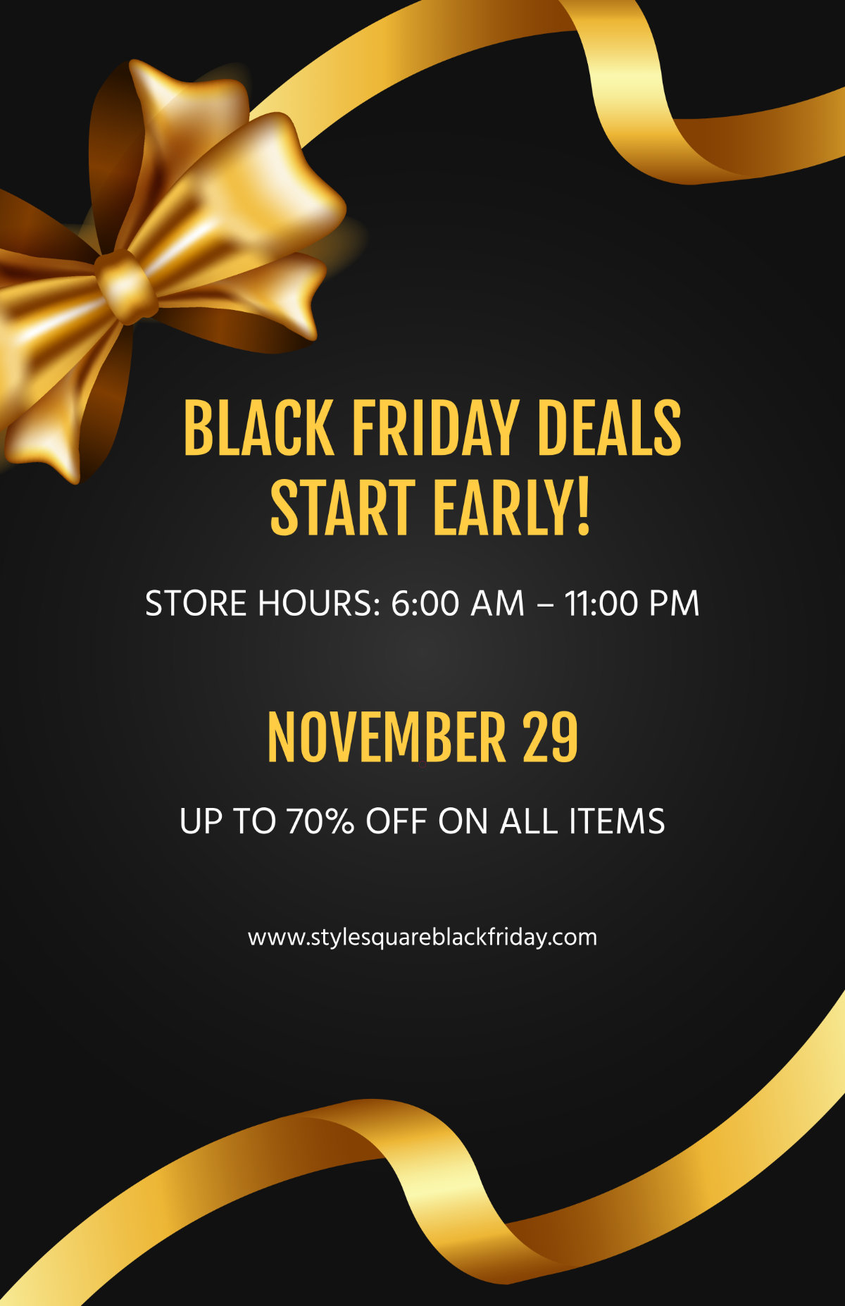 Free Black?Friday Store Hours Poster Template