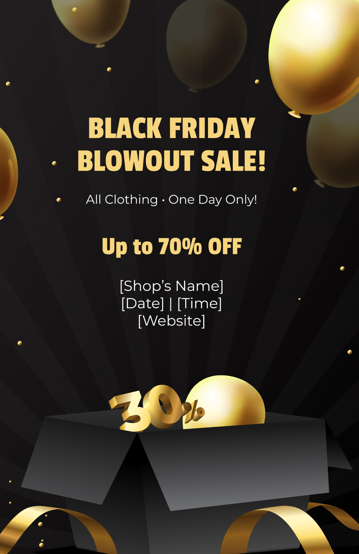 Free Blank Black?Friday Clothing Poster Template