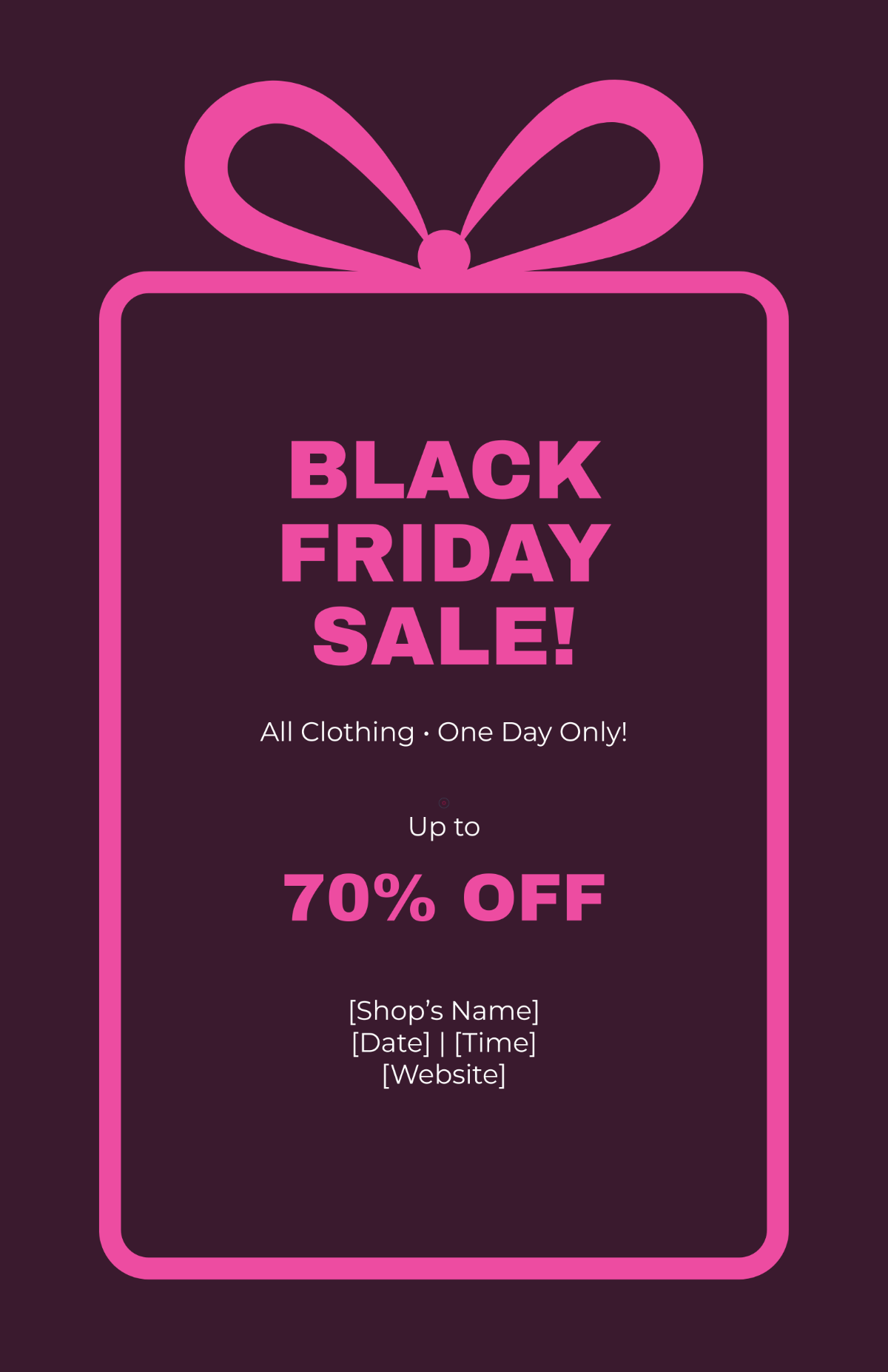 Free Black?Friday Restaurant Poster Template