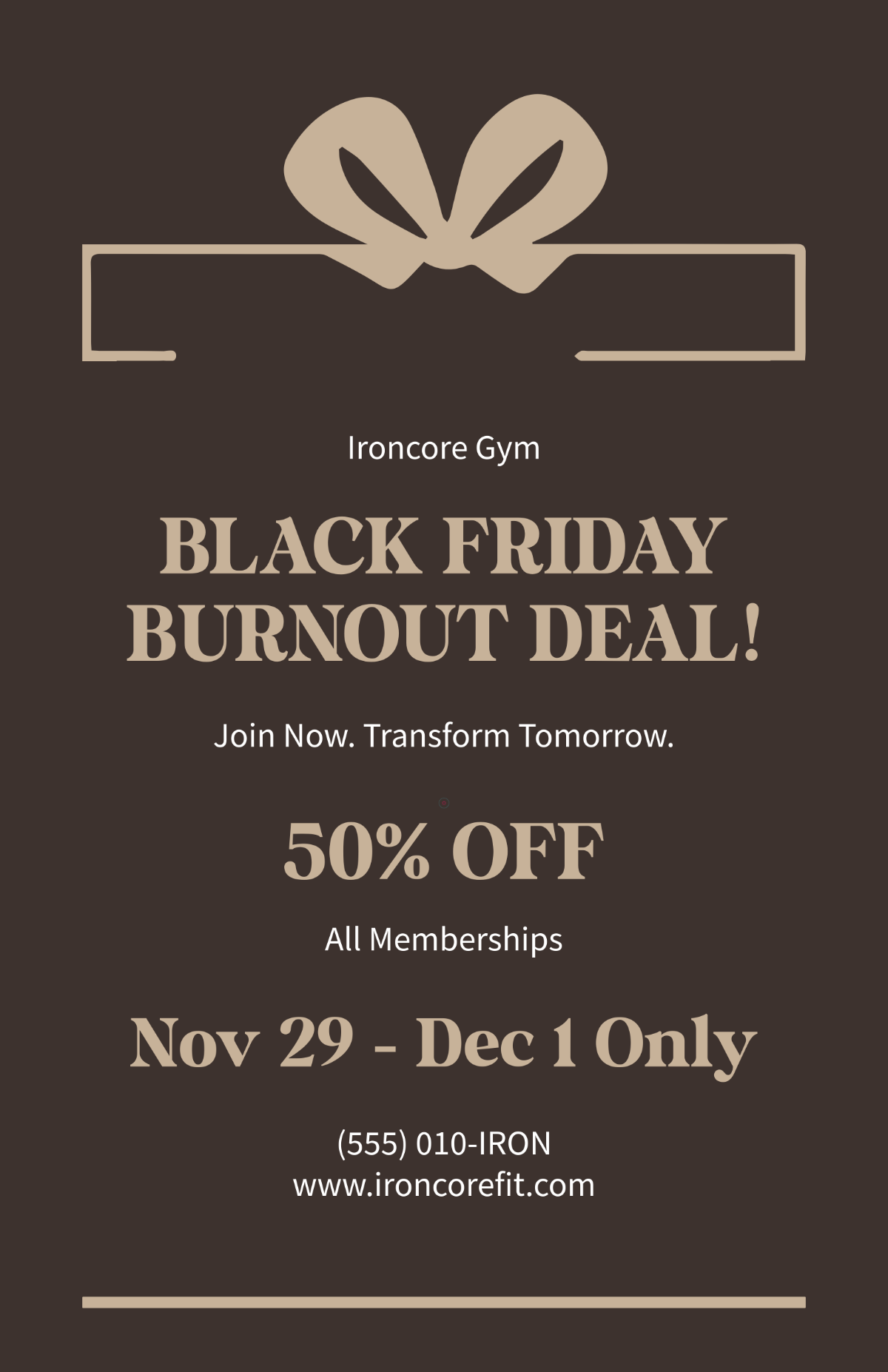 Free Gym Black?Friday Poster Template