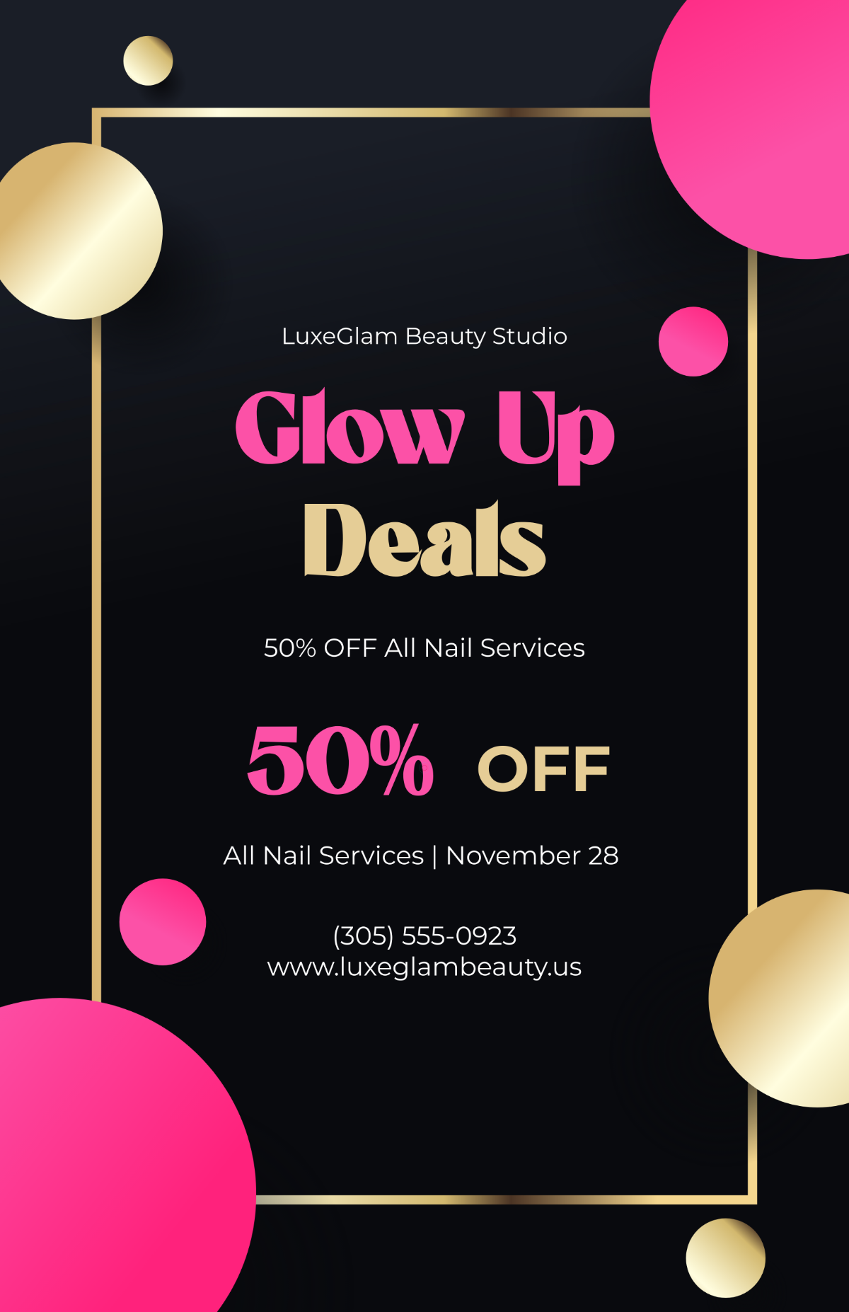 Free Beauty Salon Black?Friday Poster Template to Edit Online