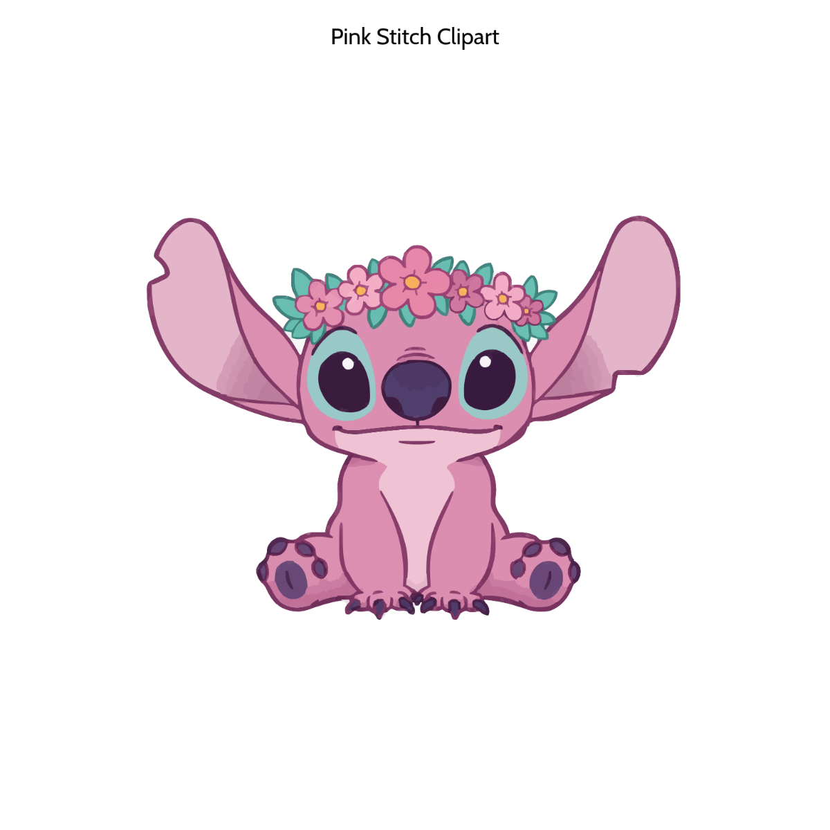 Free Pink Stitch Clipart to Edit Online