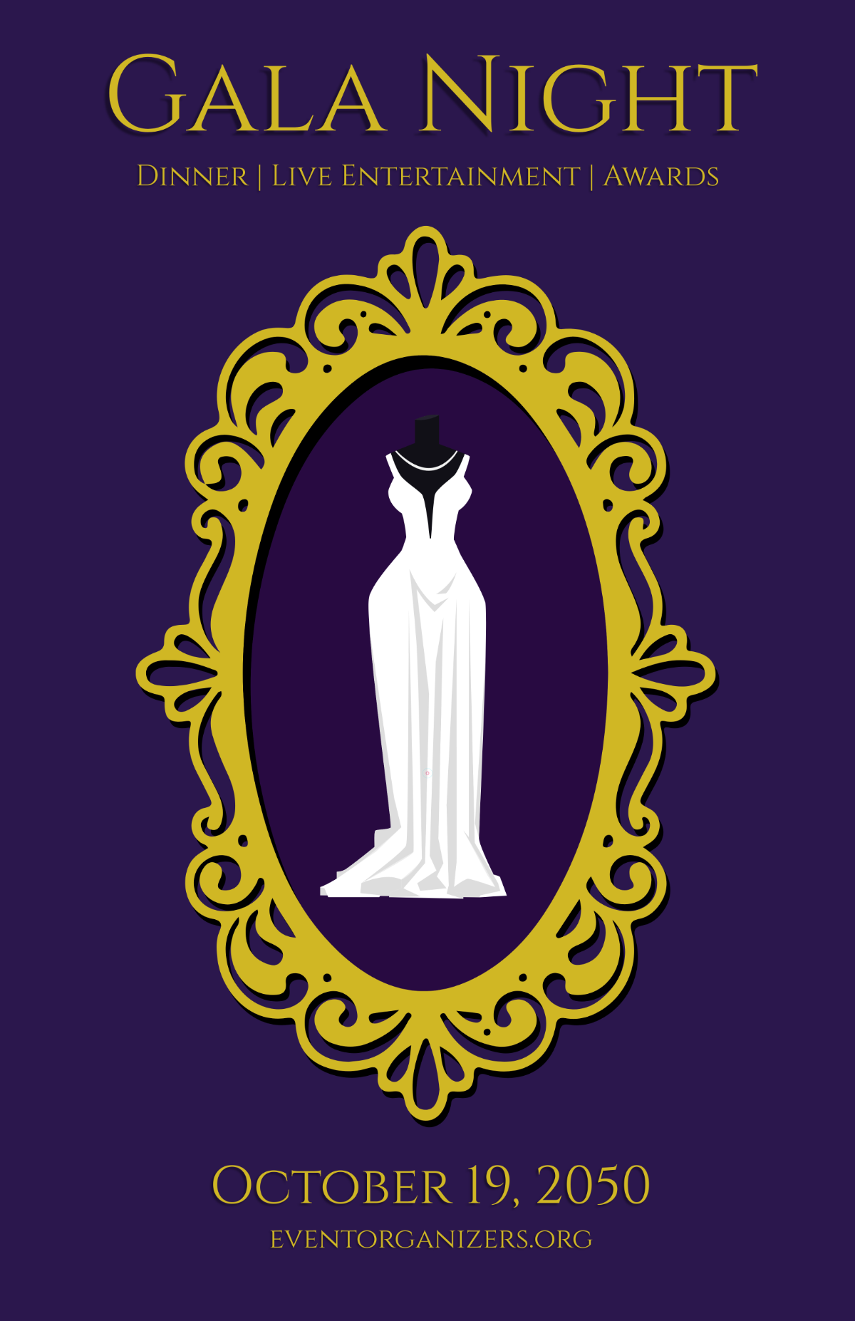 Free Gala Night Poster with Dress Code to Edit Online
