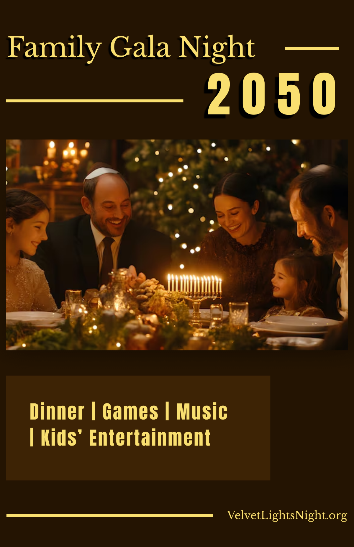 Free Family-Friendly Gala Night Poster to Edit Online