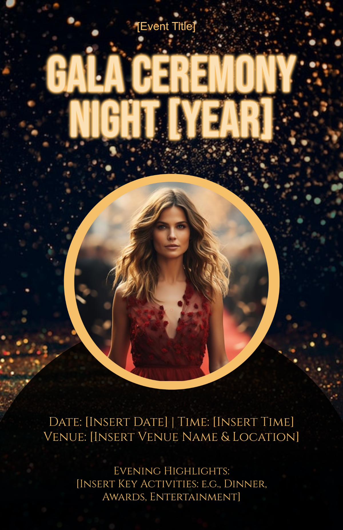 Blank Gala Ceremony Night Poster