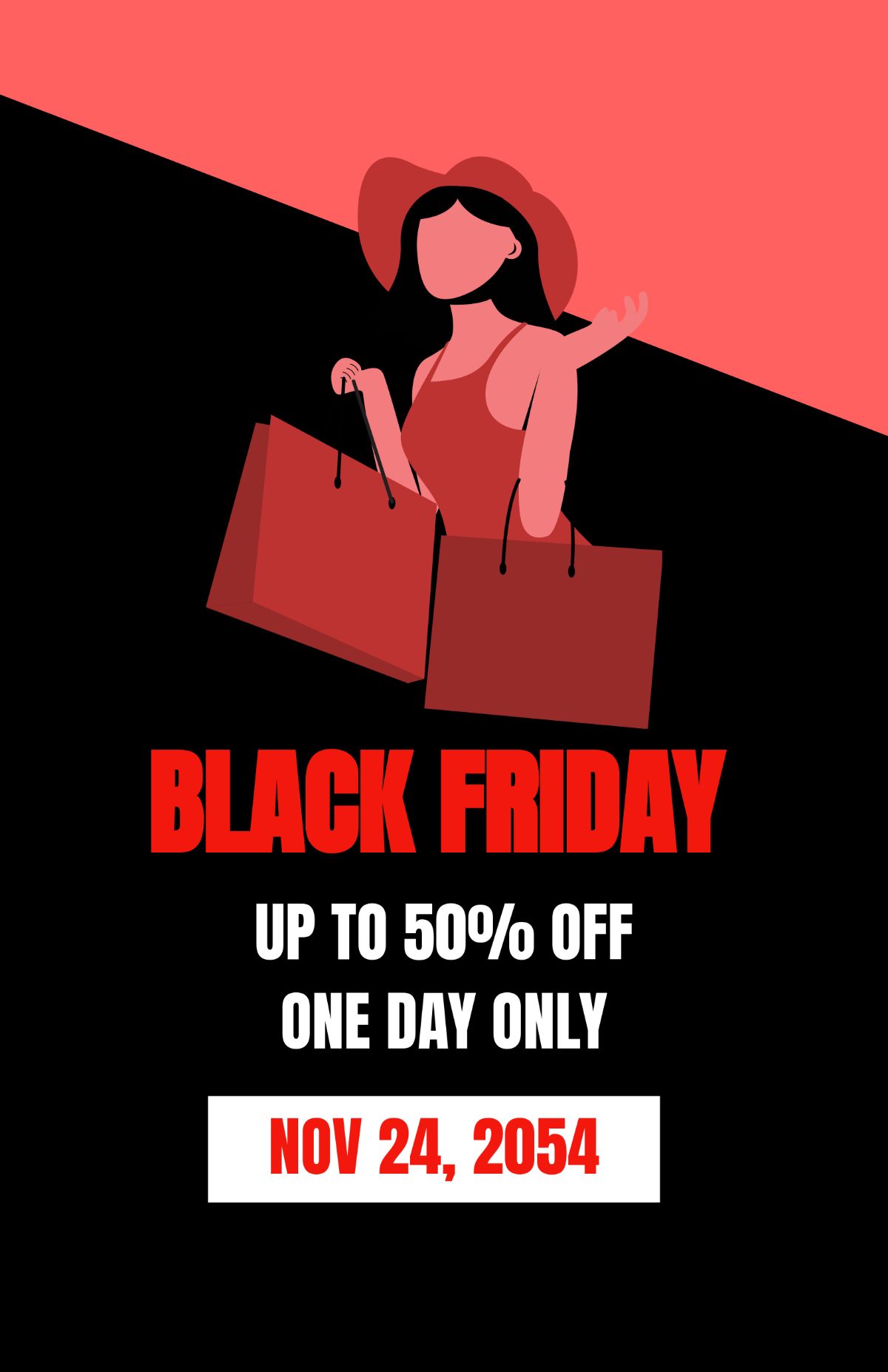 Free Minimalist Black?Friday Poster Template