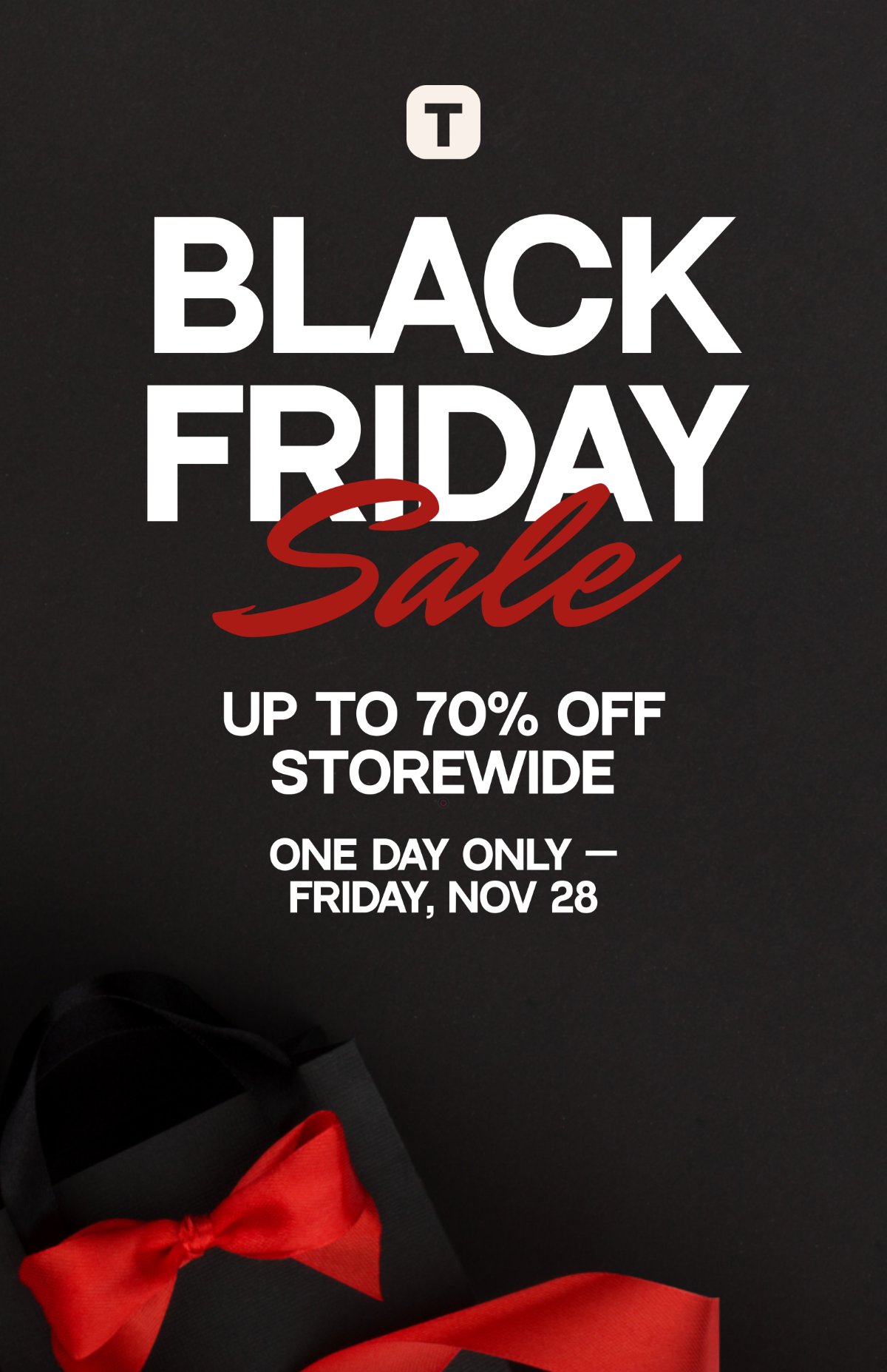 Free Simple Black?Friday Sign Poster Template