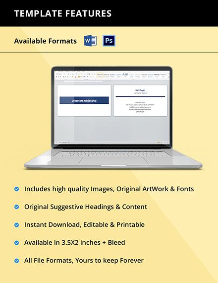 Free Janitorial & Office Cleaning Business Card Template to Edit Online