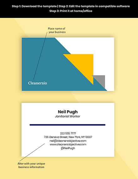 Free Carpet Cleaning Business Card Template to Edit Online
