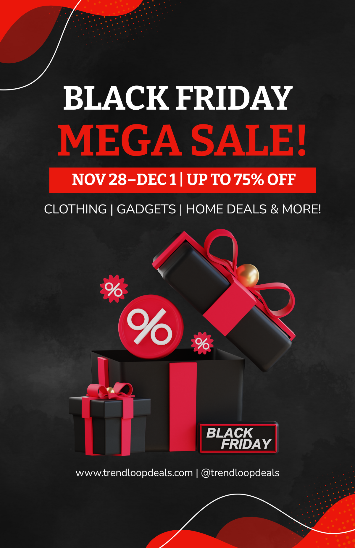 Free Black Friday Shopping Poster Template