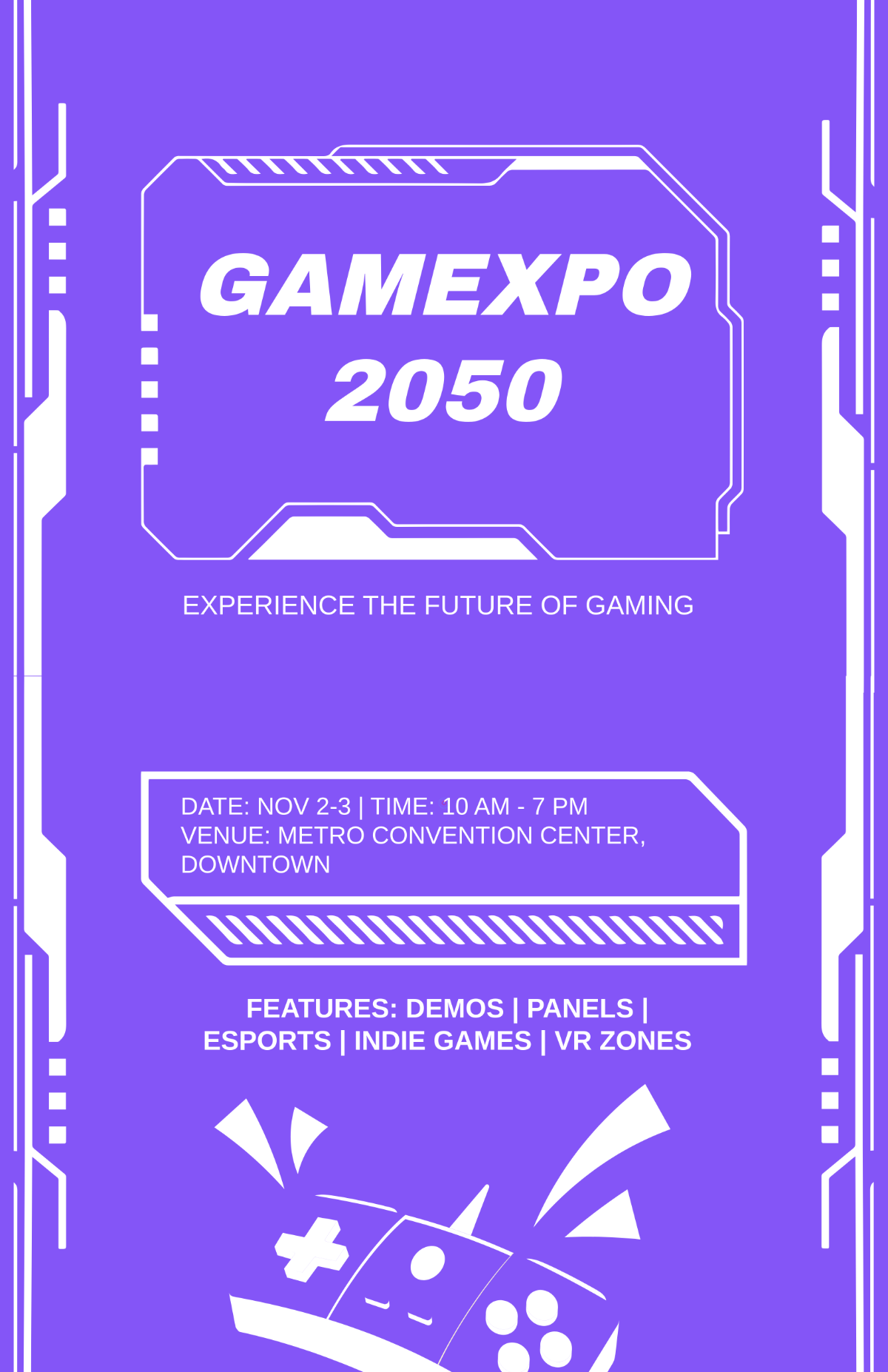Free Gaming Expo Poster Template to Edit Online