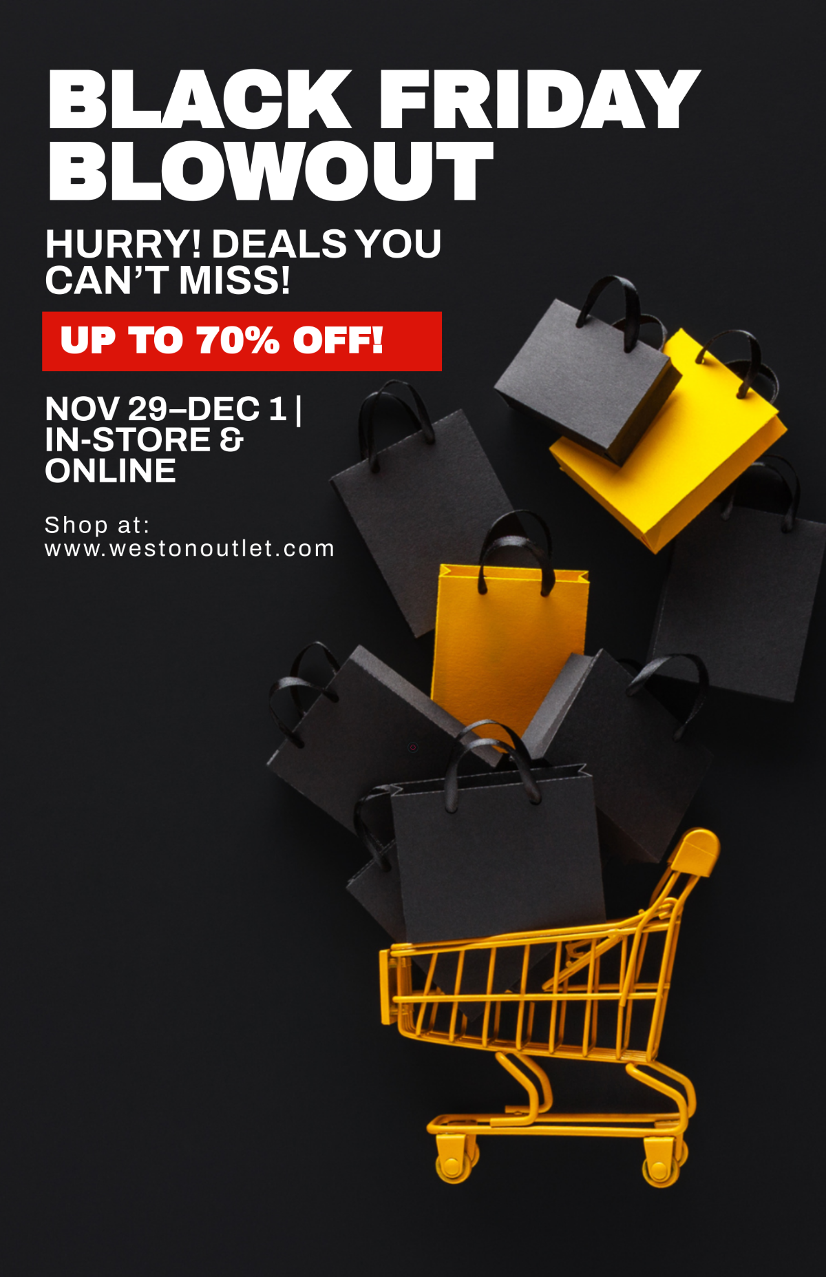 Free BlackFriday 70 Off Poster Template