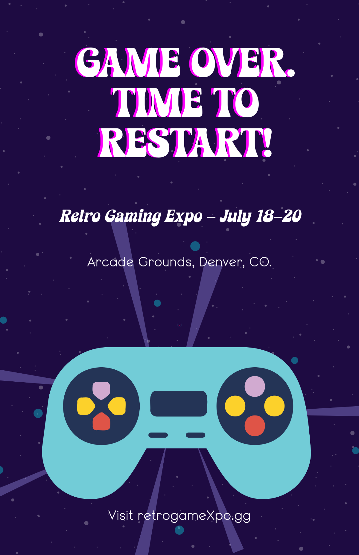Free Gaming Controller Poster Template to Edit Online