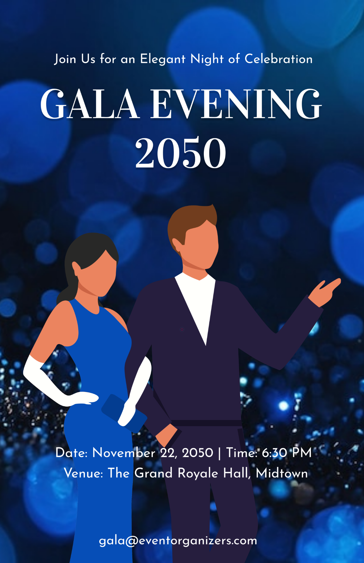 Free Gala Evening or Night Poster Template to Edit Online