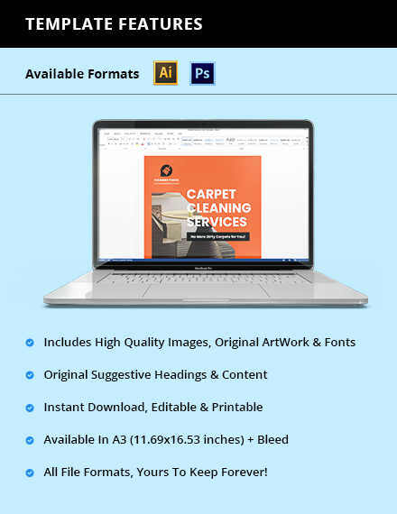Free Carpet Cleaning Service Poster Template to Edit Online