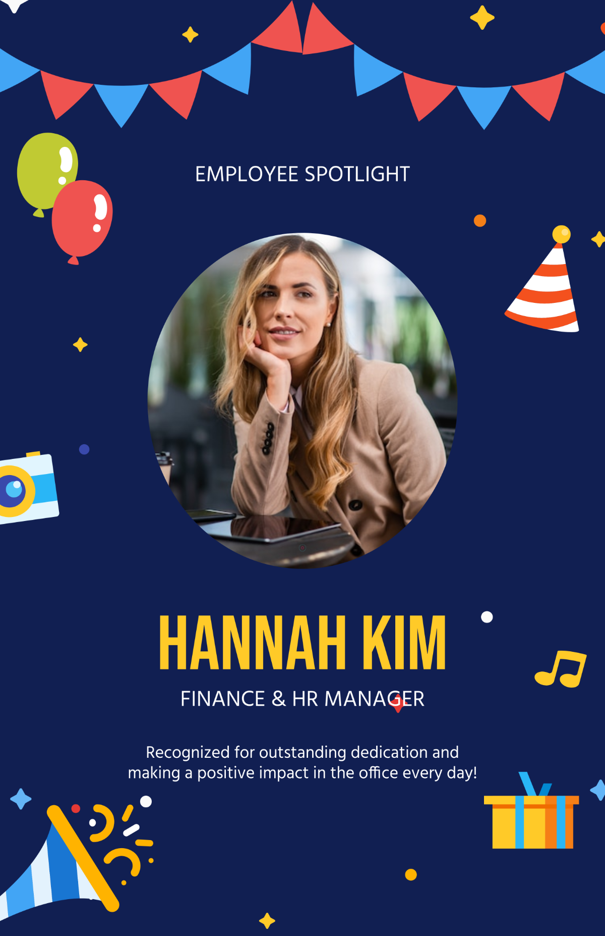 Free Office Holiday Party Poster Template to Edit Online