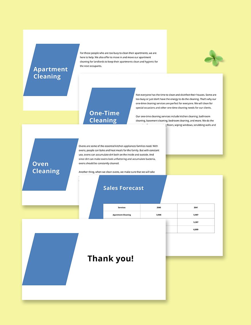 professional Cleaning Services Presentation Template