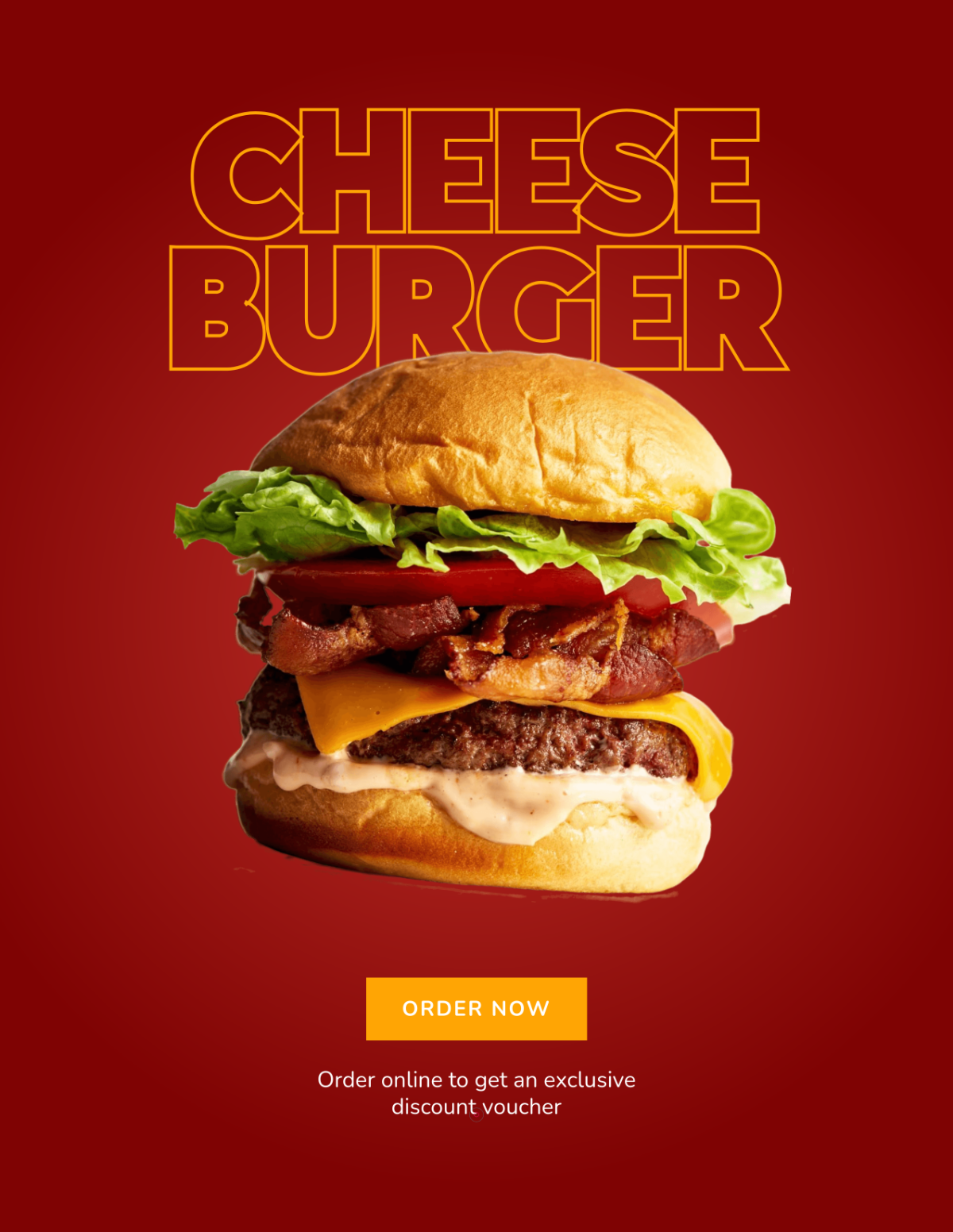 Free Cheese Burger Food Photo Template to Edit Online