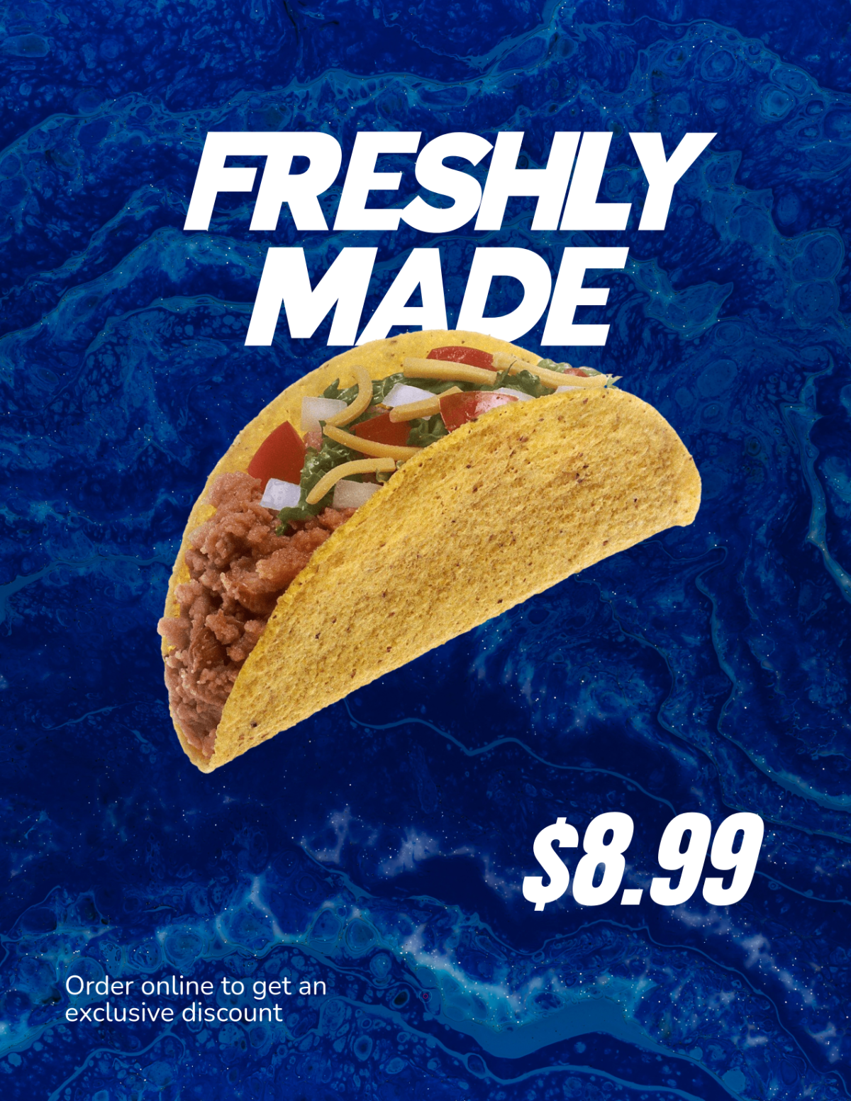 Free Blue Food Photo Template