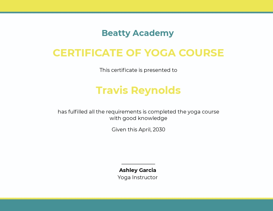 Free Yoga Course Certification Template.jpe