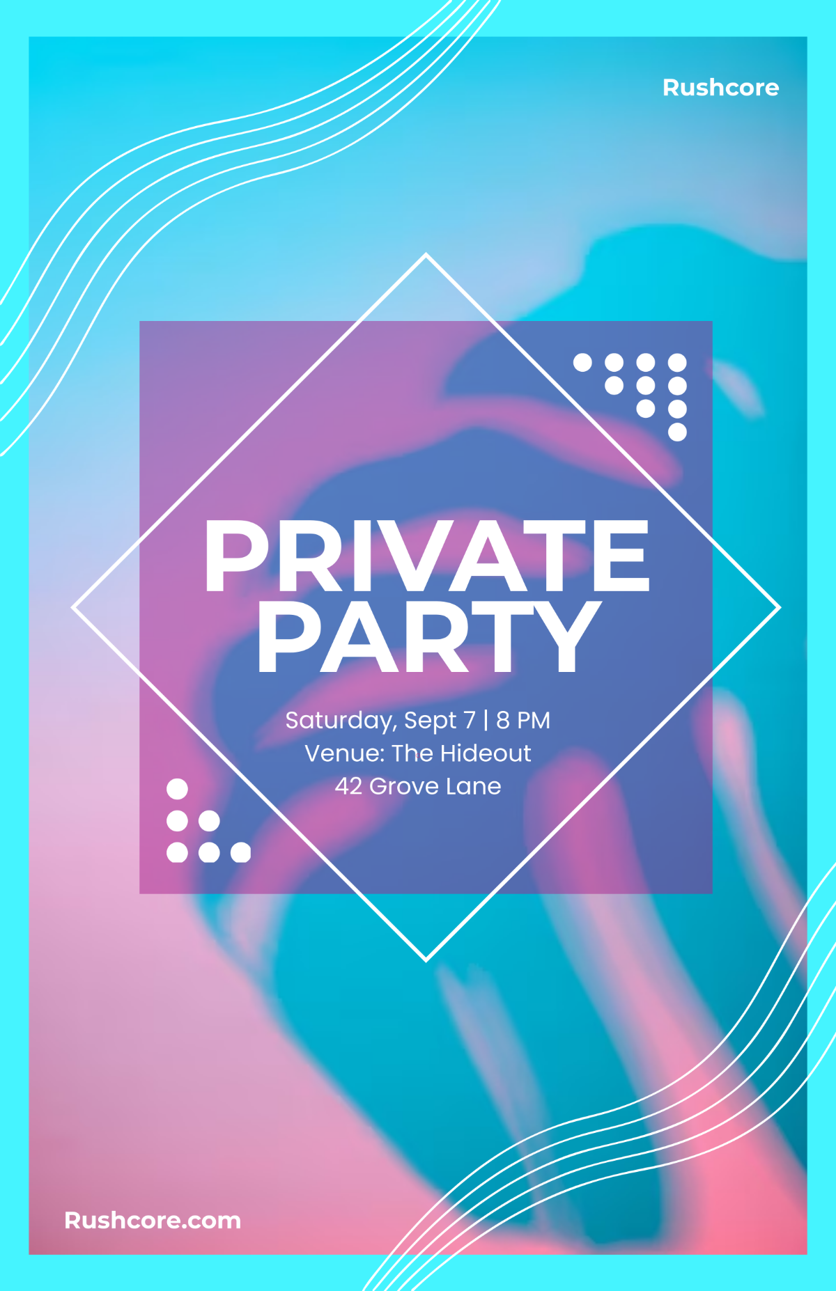 Free Private Party Poster Template to Edit Online