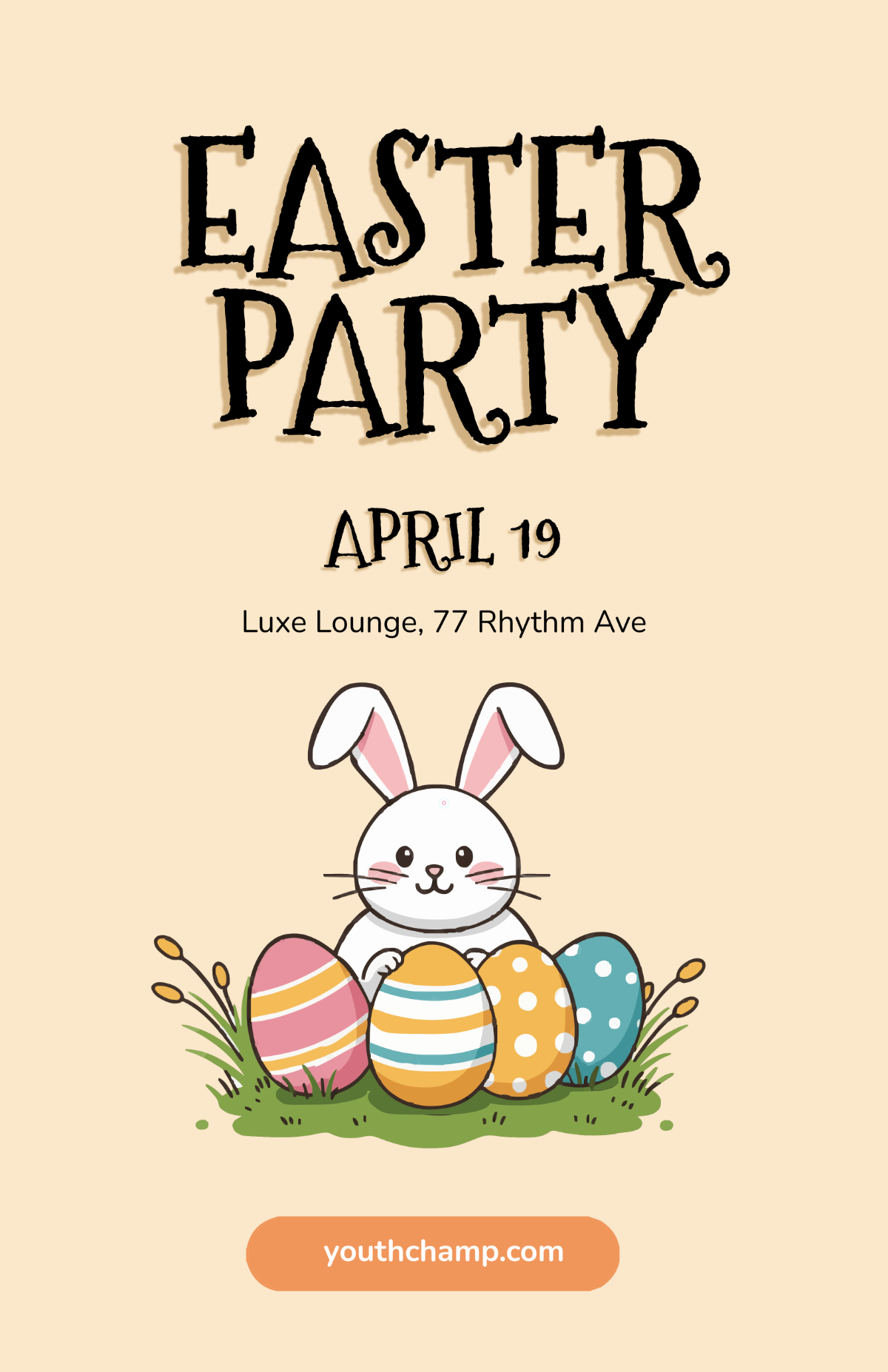 Free Easter Party Poster Template to Edit Online
