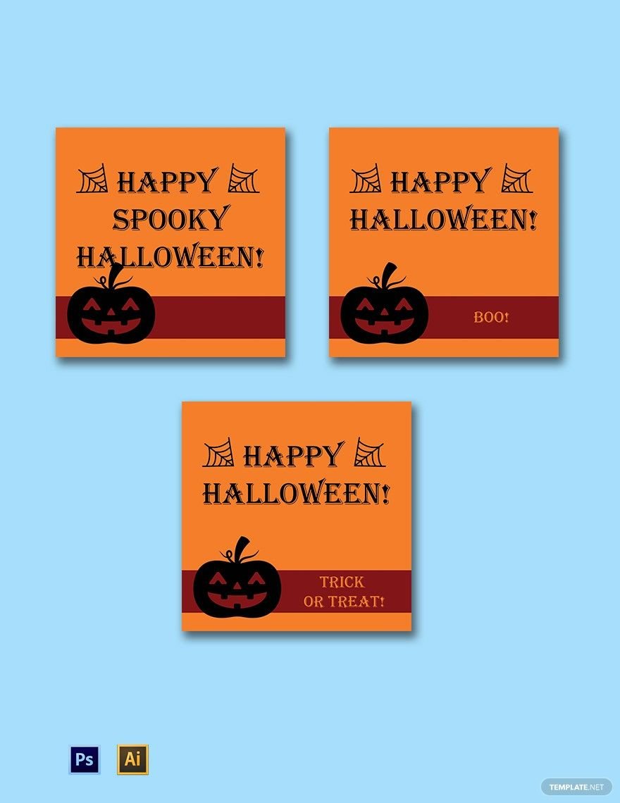 Halloween Sticker Template