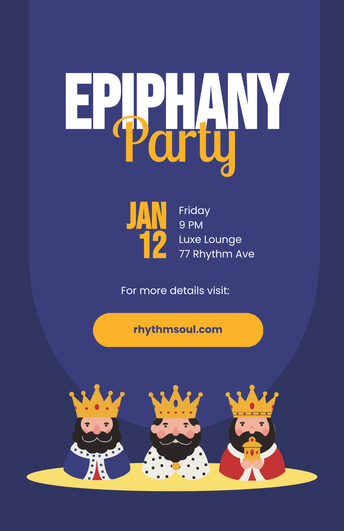Free Epiphany Party Poster Template to Edit Online