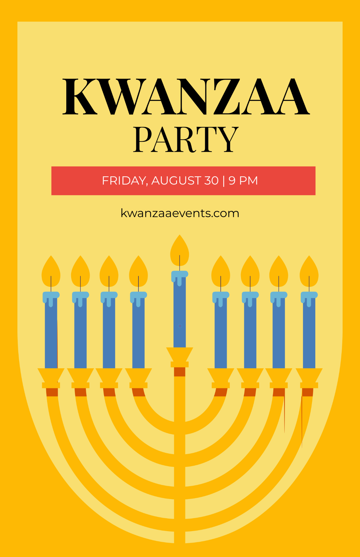 Free Kwanzaa Party Poster Template to Edit Online