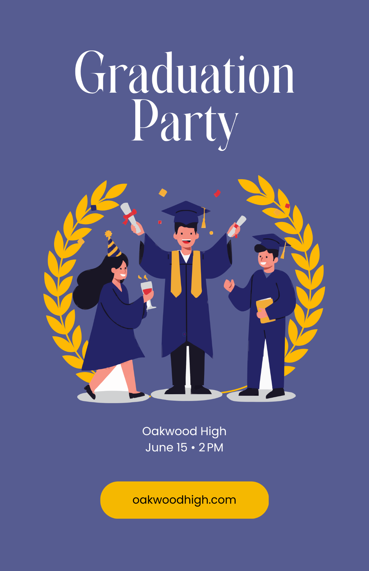 Free Graduation Party Poster Template to Edit Online