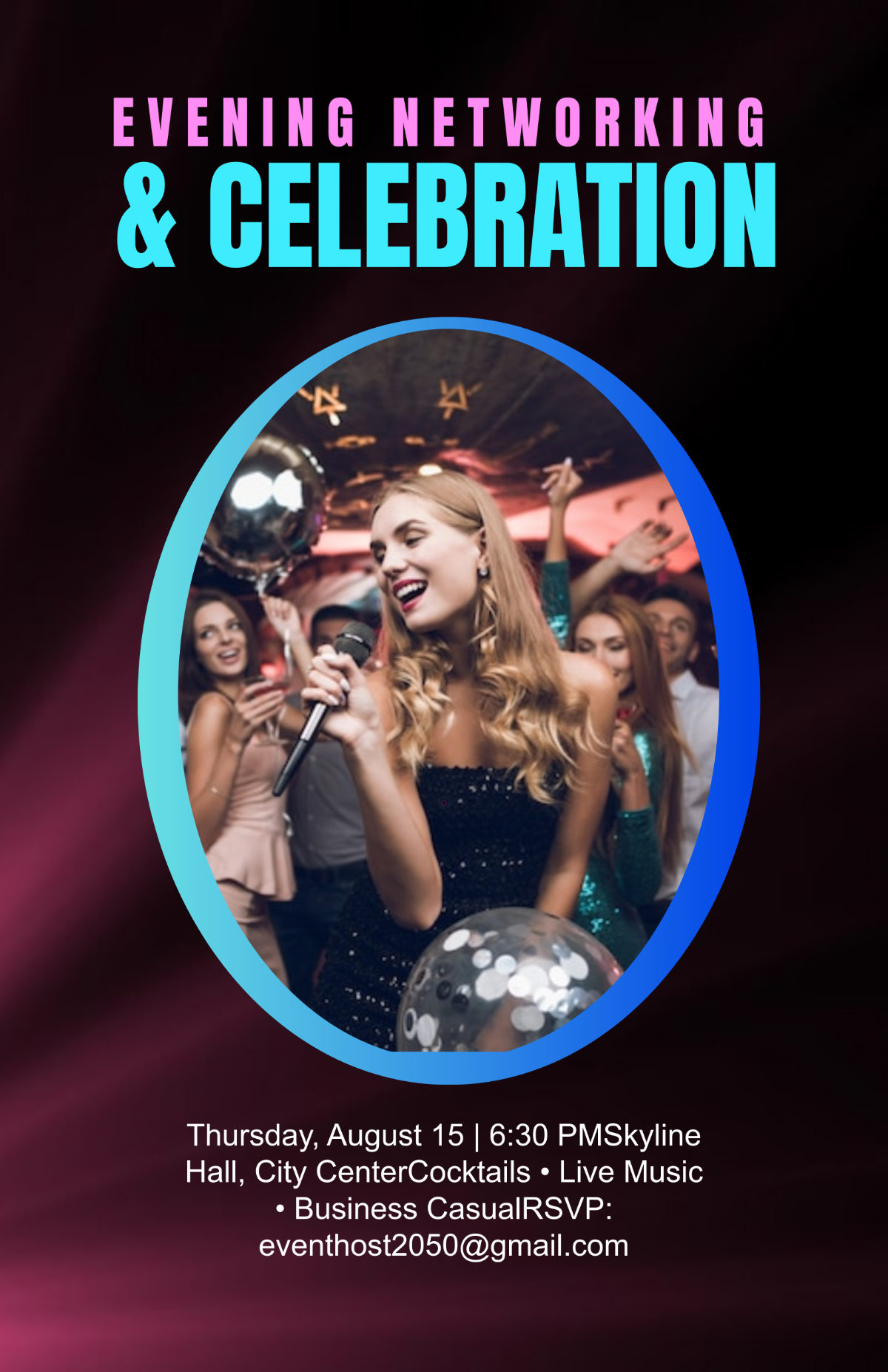 Free Professional Event Party Poster Template to Edit Online
