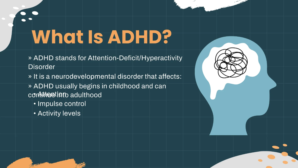 Free ADHD Presentation Template to Edit Online