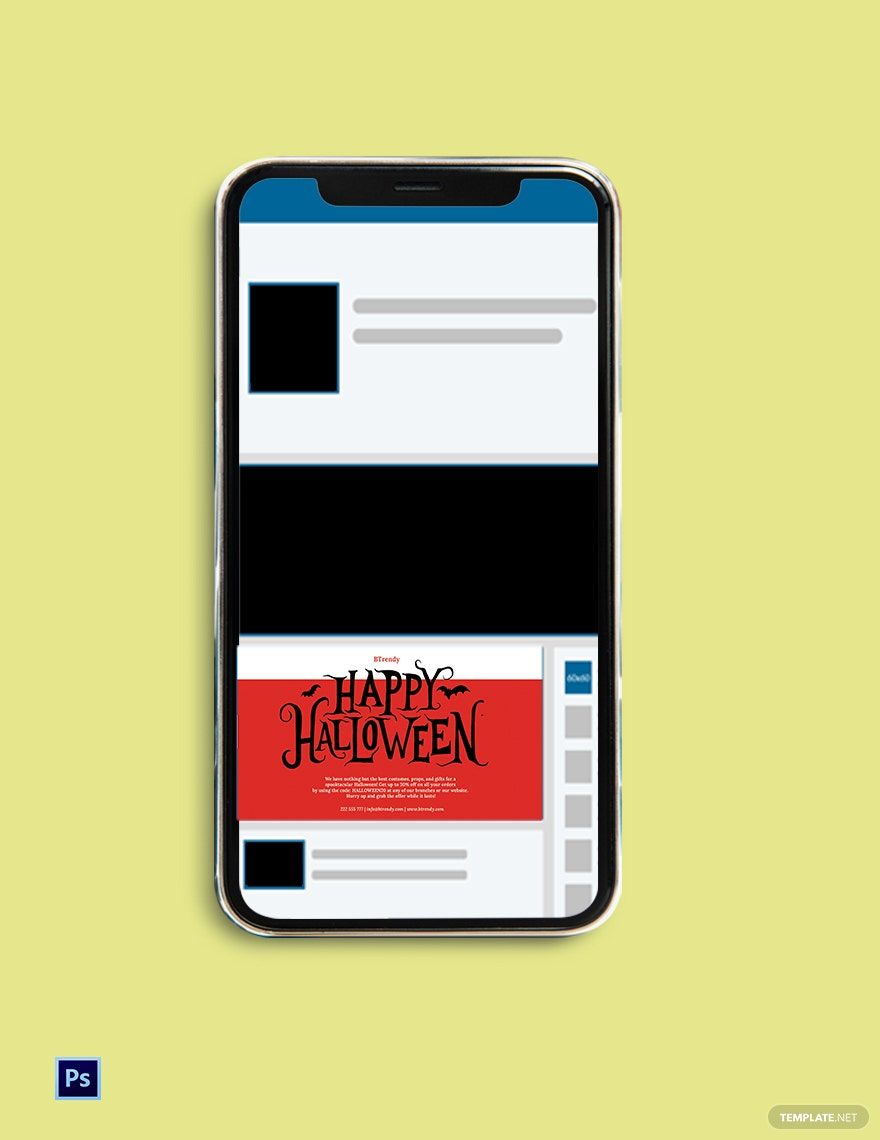 Free Halloween Facebook Post Template in PSD