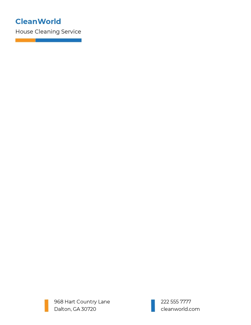 FREE Sample Cleaning Services Letterhead Template in Illustrator, Word