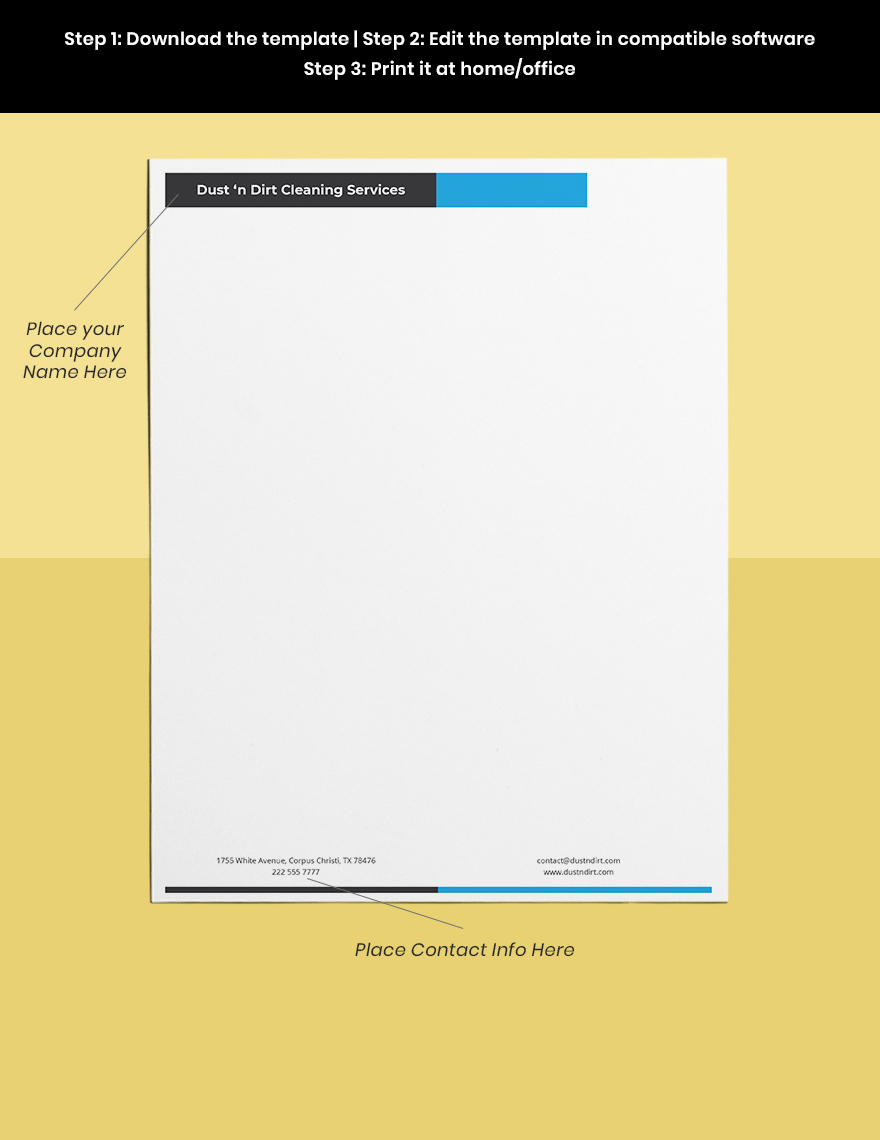 Cleaning Services Letterhead Template