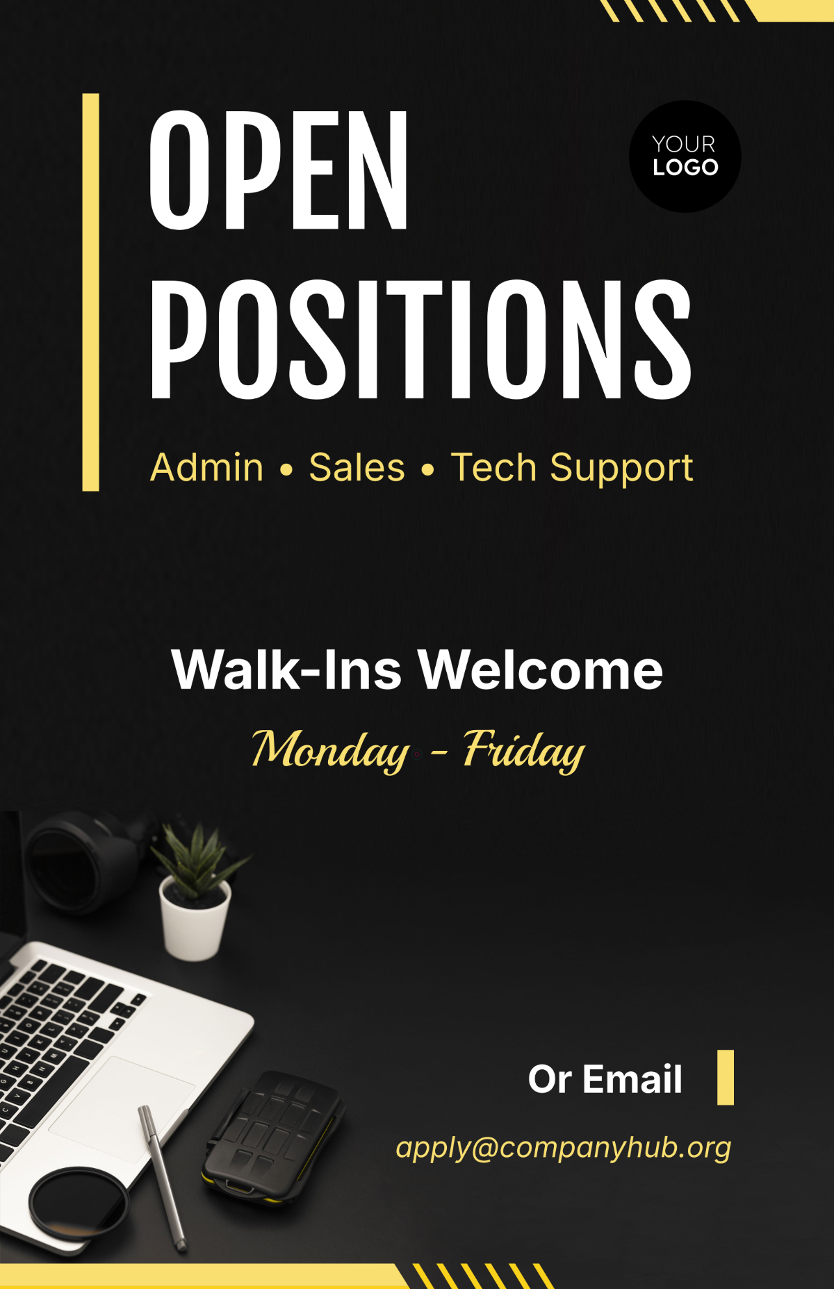 Free Job Opening Poster Template to Edit Online
