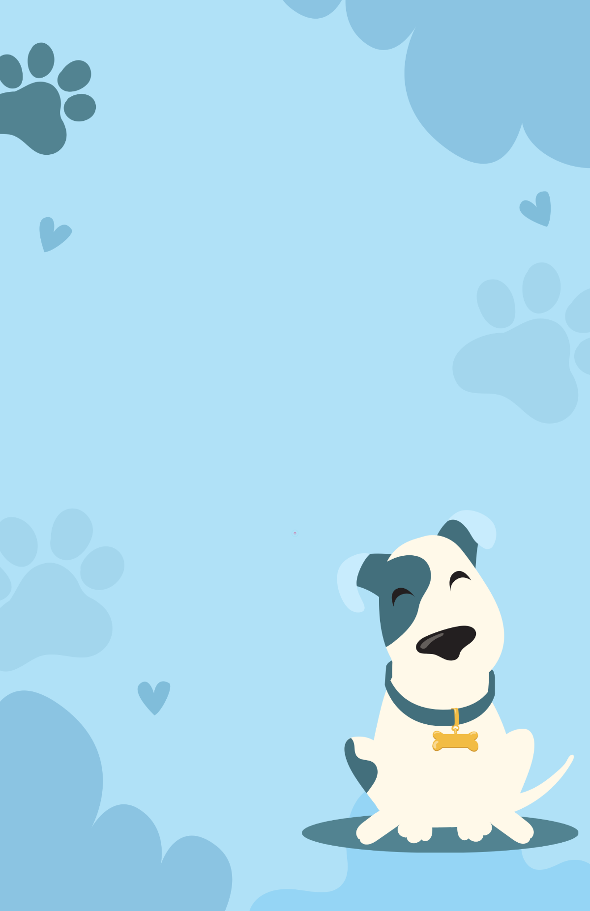 Free Cute Background Dog Adoption Poster Template to Edit Online