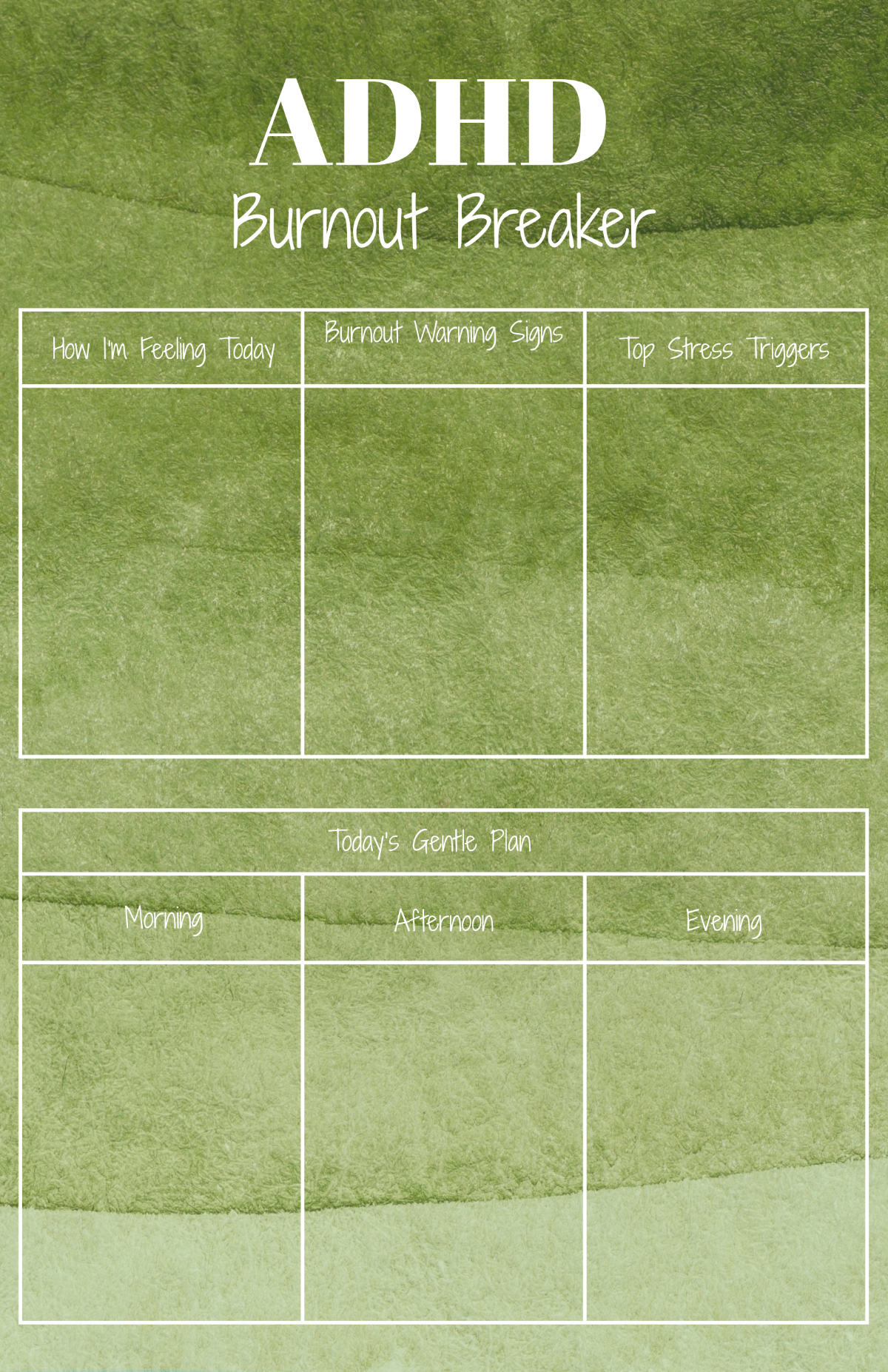 ADHD Burnout Breaker Design Template