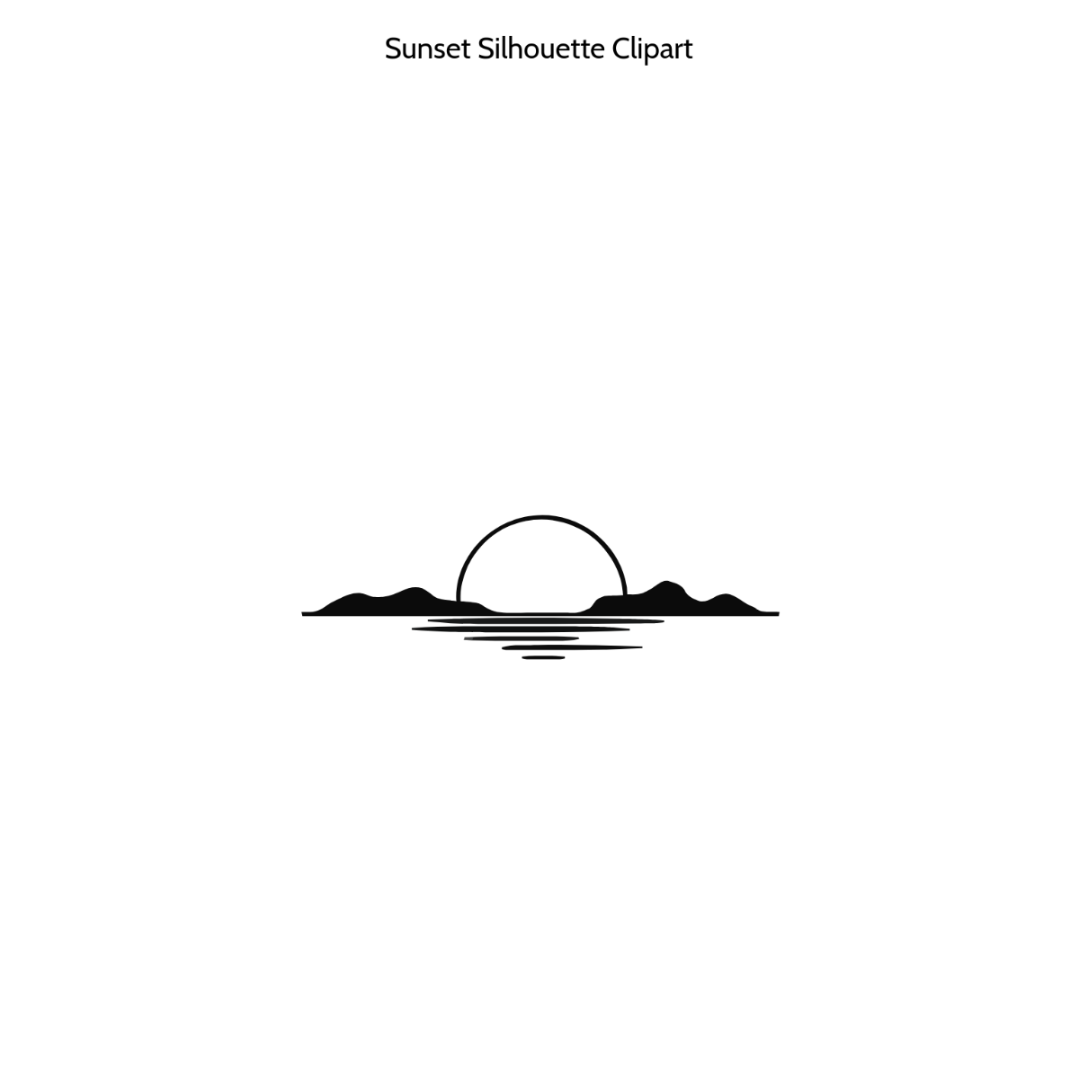 Free Sunset Silhouette Clipart to Edit Online