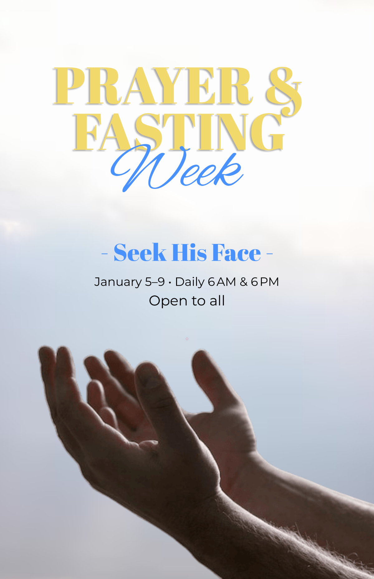 Free Prayer and Fasting Poster Template to Edit Online
