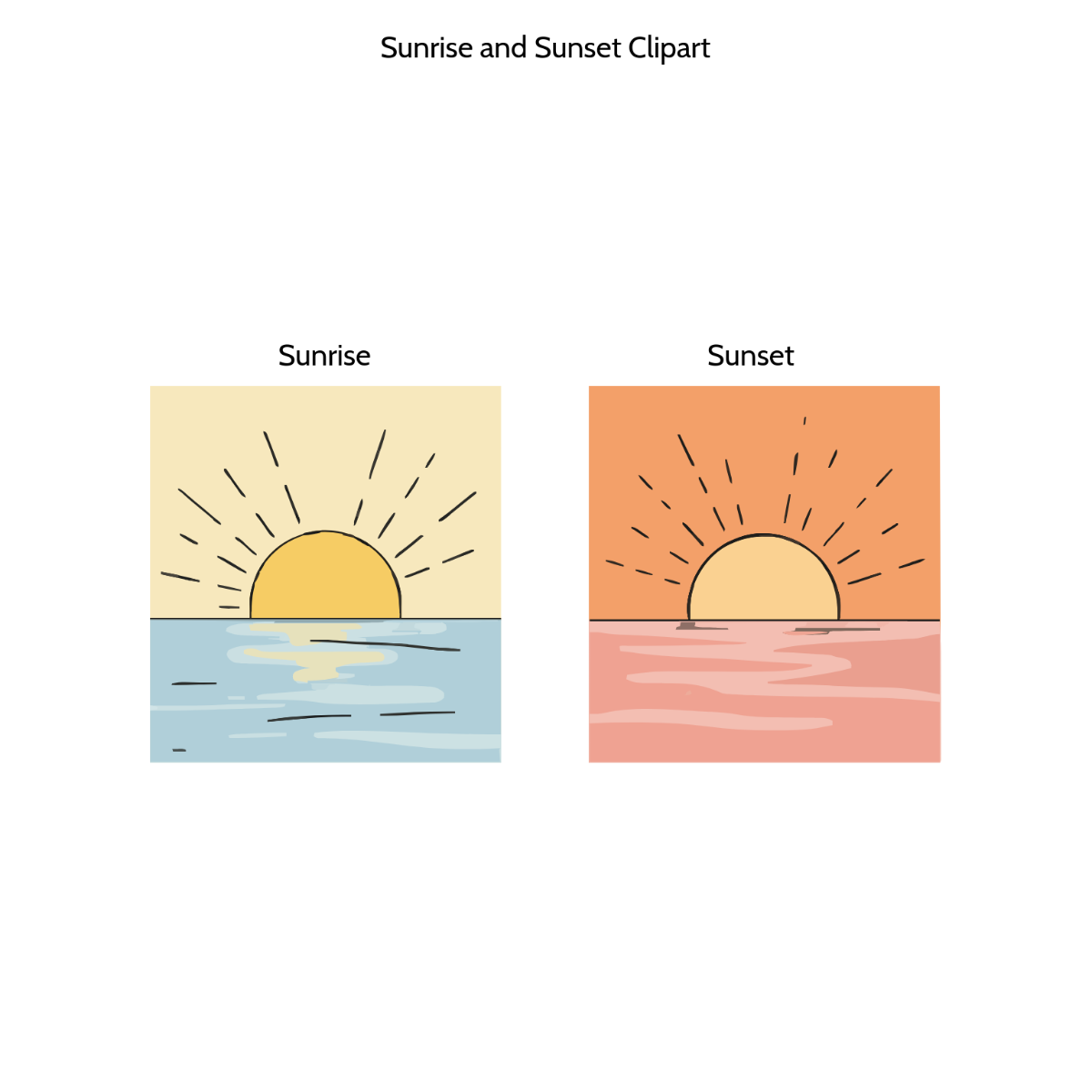 Free Sunrise and Sunset Clipart to Edit Online