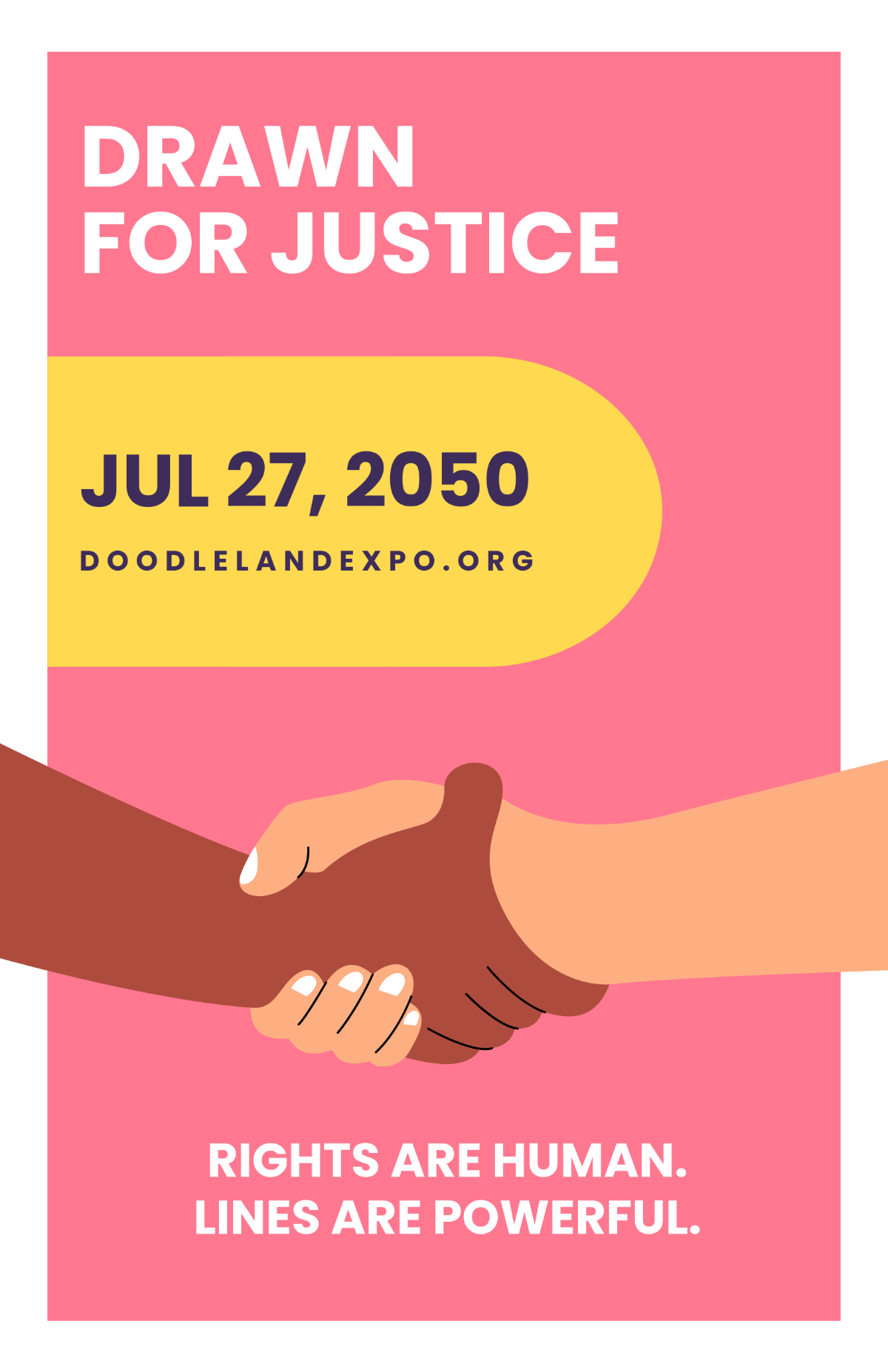 Free Human Rights Cartoon Poster Template